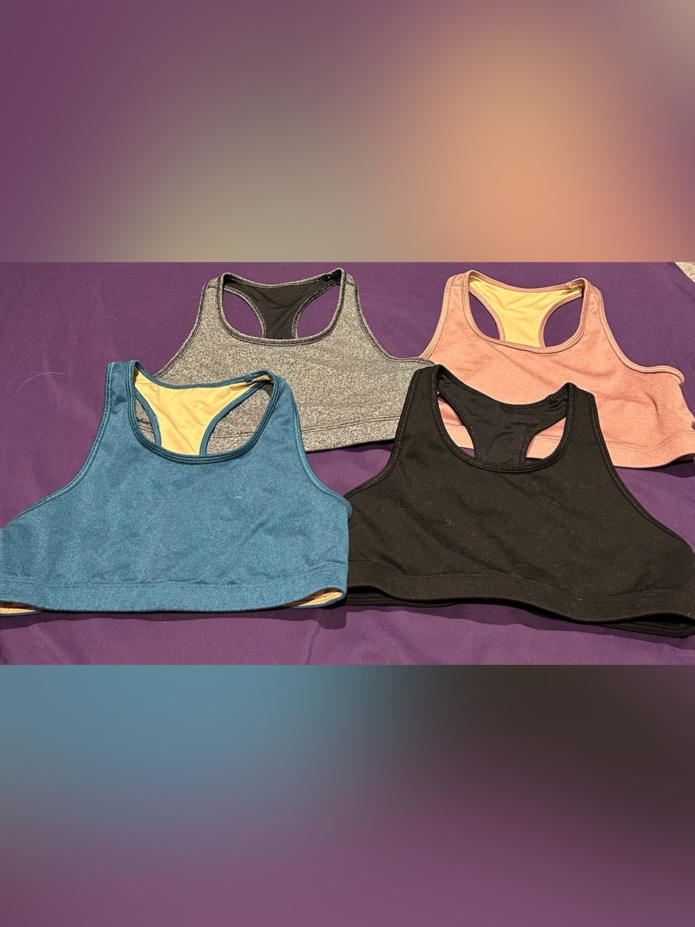 Bundle of 4 old navy girls sports bras